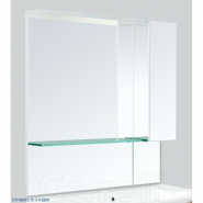 Зеркало-TOP-LED GLASS-TWIN 108 - H110 со шкафчиком (правый) (подсветка C)